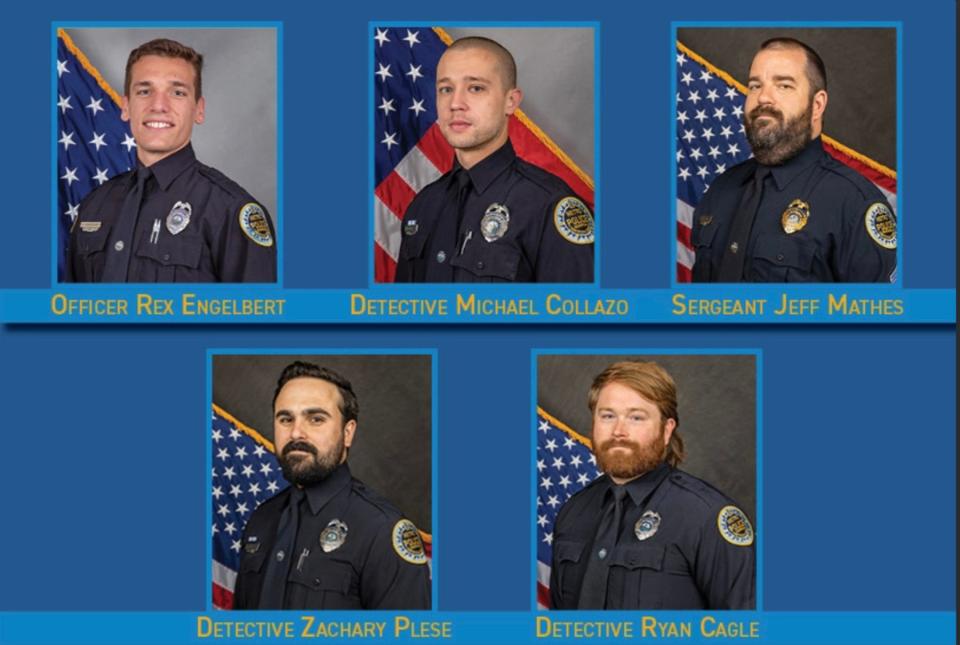 Five Metro Nashville Police Department officers have been named honorary professors of public safety by Middle Tennessee State University for their heroic actions in response to the Covenant School shooting in late March.