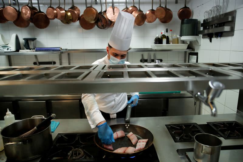 FILE PHOTO: Paris Michelin-starred restaurant serve takeaways amid the outbreak of the coronavirus disease