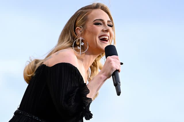 <p>Gareth Cattermole/Getty</p> Adele performs in London in July 2022