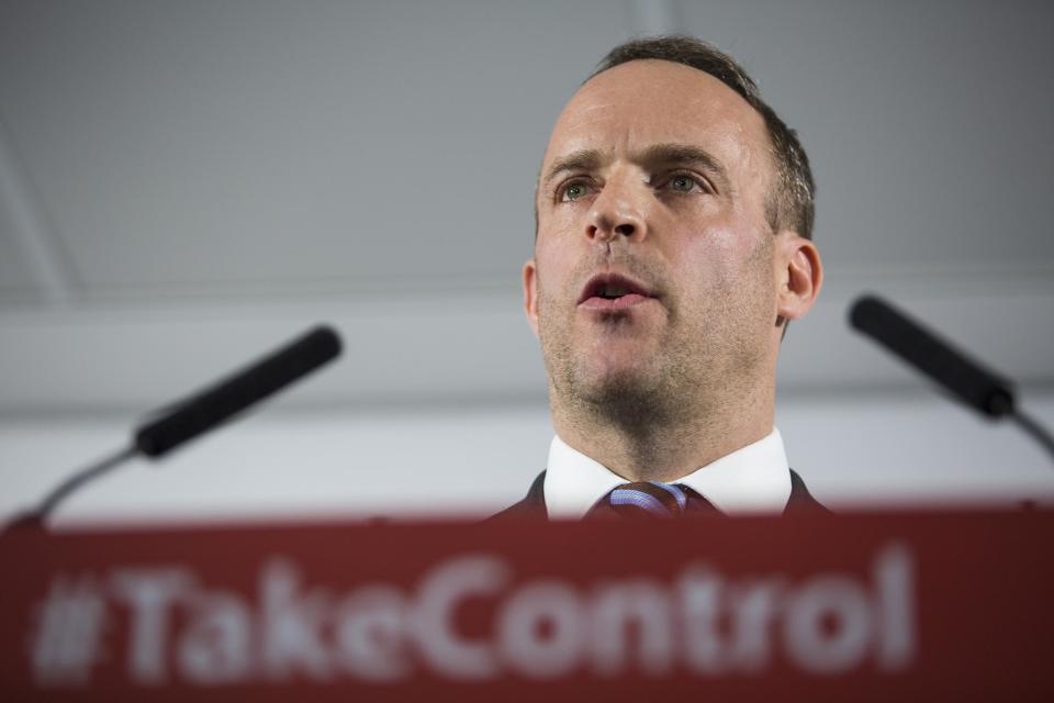 Justice Minister Dominic Raab during the EU Referendum: Getty Images