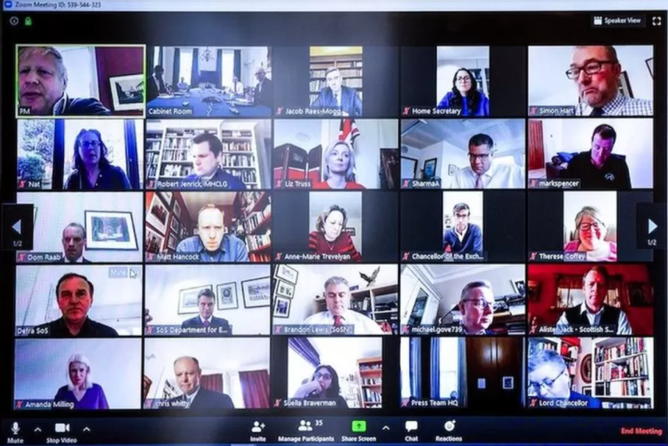 The UK government, under the leadership of Boris Johnson, used Zoom to hold cabinet video conferences in March 2020 (Boris Johnson)