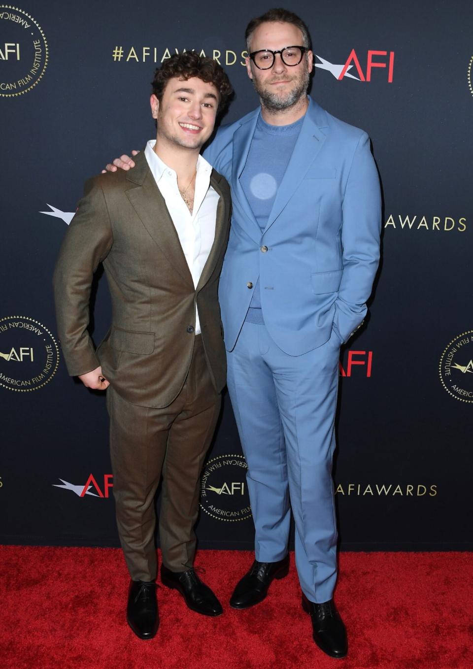 Gabriel LaBelle, Seth Rogenarrives at the AFI Awards Luncheon