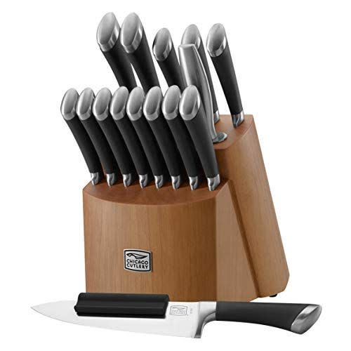 5) Chicago Cutlery Fusion 17 Piece Knife Block Set