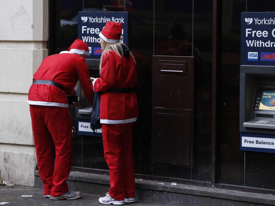 santa claus atm money