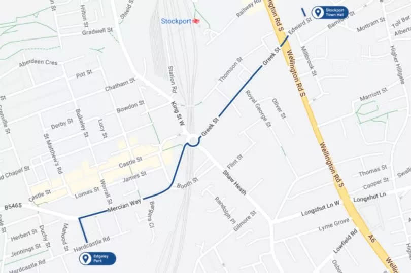 The parade route -Credit:SCFC/GOOGLE