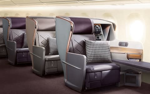 Business class on the A350 - Credit: Singapore Airlines