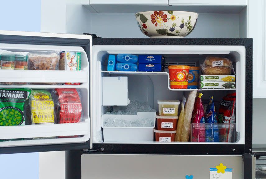 Stand Baggies in the Freezer