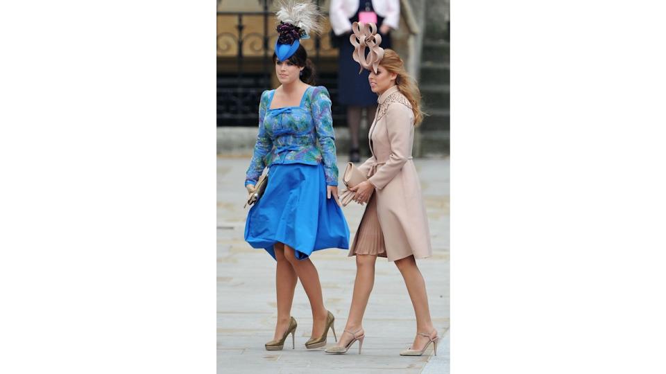 Eugenie and Beatrice at William and Kate's royal wedding