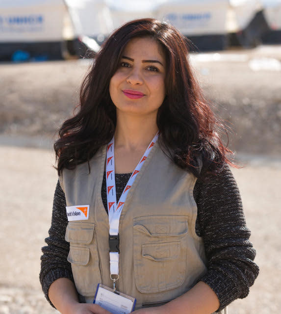 Aid worker Dejin Jamil. Photo supplied by World Vision