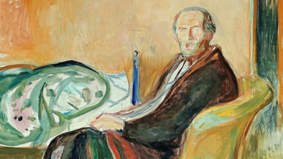 愛德華·蒙克（Edvard Munch）的《患西班牙流感後的自畫像》