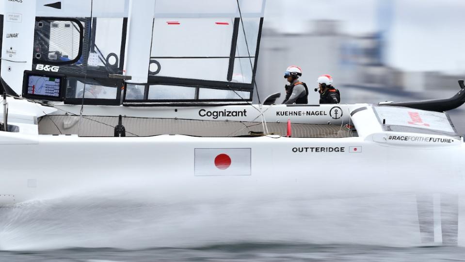The boats are designed for turn-on-a-dime maneuvering with the ability to reach 60 mph. - Credit: Courtesy SailGP