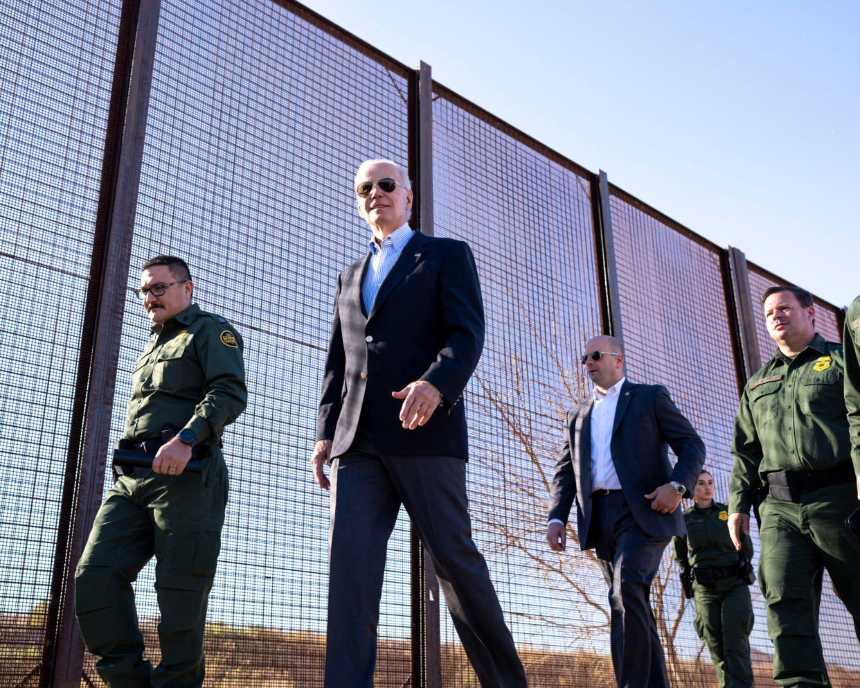 El presidente Biden en la frontera en 2023. (Doug Mills/The New York Times) 