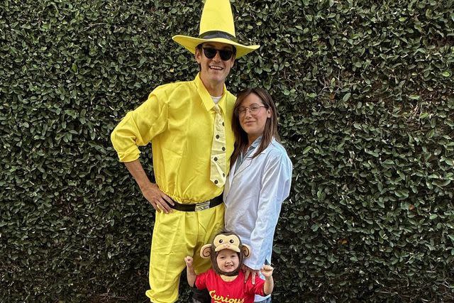 <p>Ashley Tisdale/Instagram</p> Ashley Tisdale and husband Christopher French celebrating Halloween with daughter Jupiter