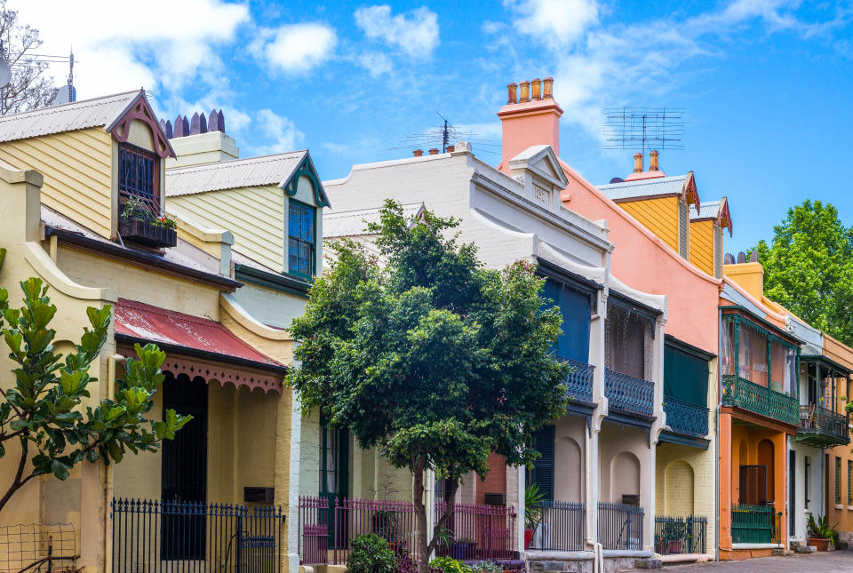 Australia, Sydney, the traditional houses of Forbes Street