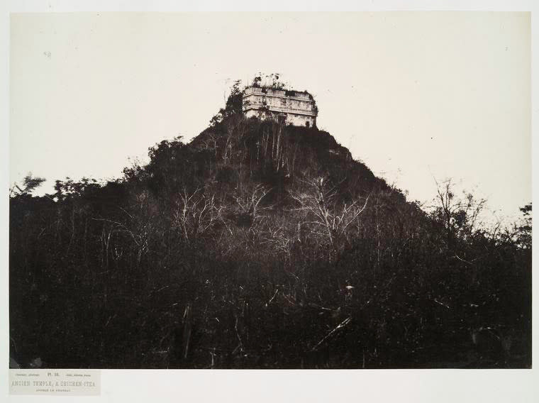 A building at the top of a wild hill