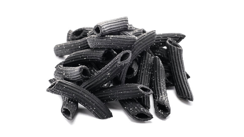 uncooked squid ink pasta