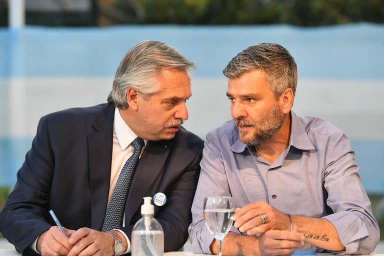 El presidente Alberto Fernández con Juan Zabaleta