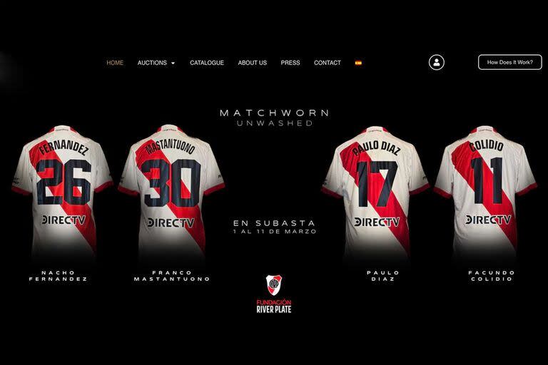 La Fundación River puso en subasta las camisetas de Nacho Fernández, Franco Mastantuono, Paulo Díaz y Facundo Colidio