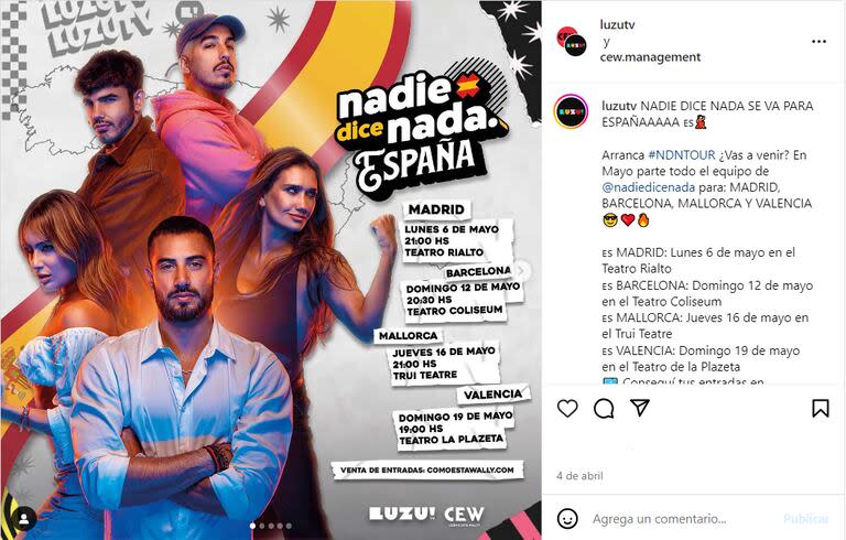 Todas las fechas de Nadie dice Nada en España