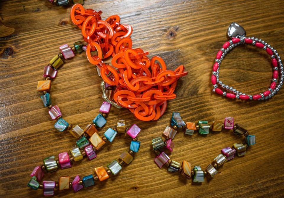 Among the items Heather Brooks is collecting to make Blossom Healthcare residents’ lives a little brighter is costume jewelry.