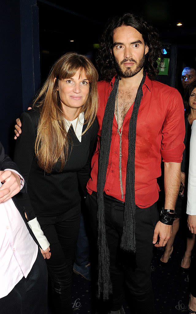 Russell with his arm around Jemima's shoulder