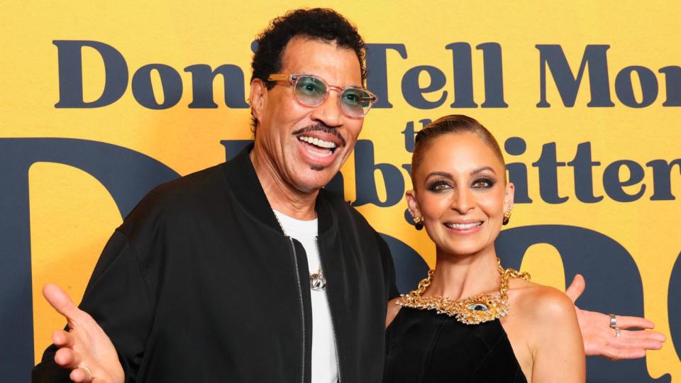 PHOTO: (L-R) Lionel Richie and Nicole Richie attend the Los Angeles premiere of 'Don't Tell Mom the Babysitter's Dead' at The Grove on April 02, 2024 in Los Angeles. (Rodin Eckenroth/Getty Images)