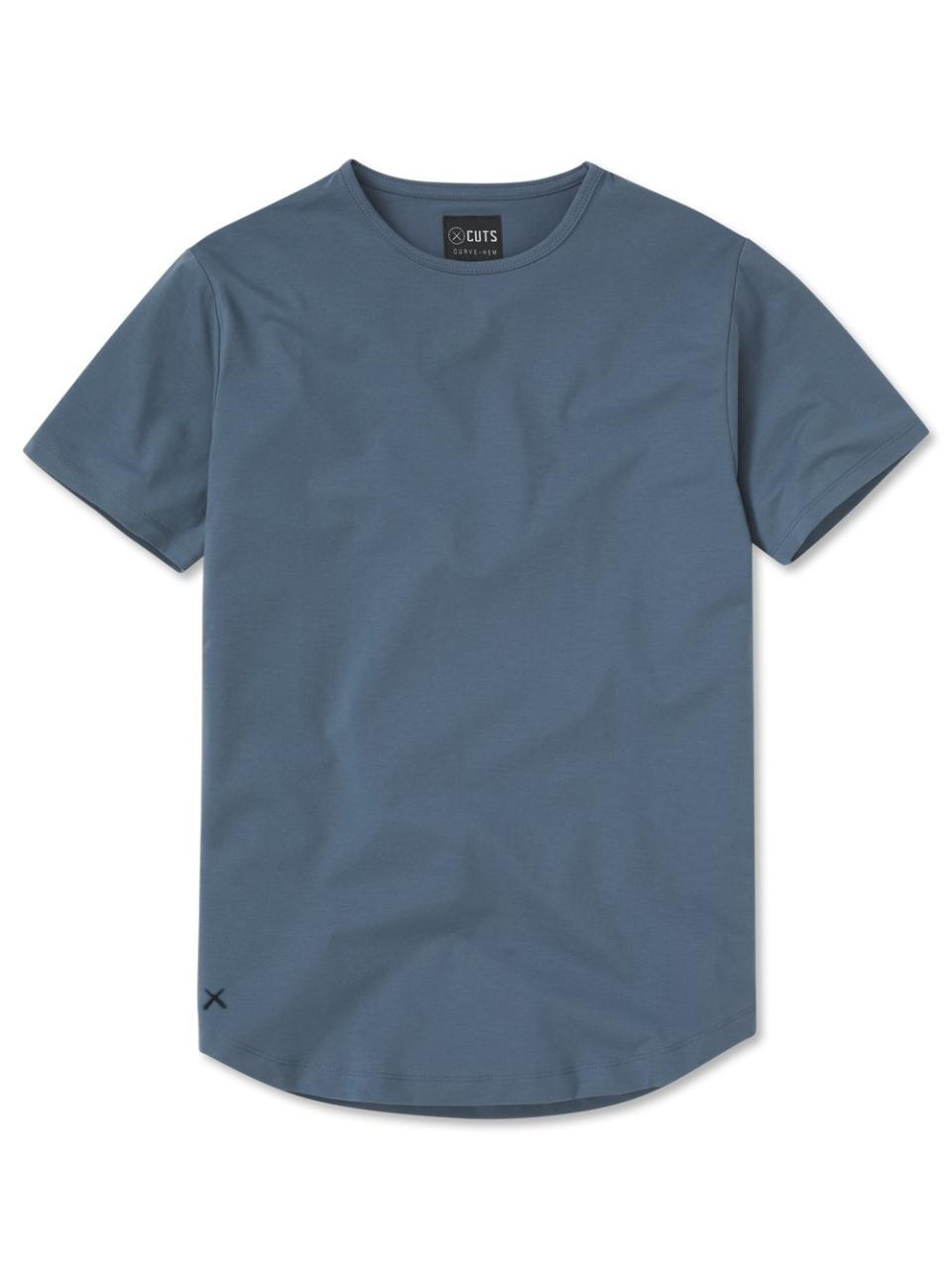 cuts clothing blue t-shirt