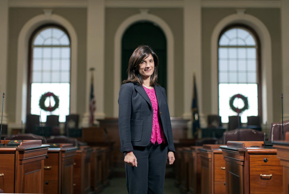 Maine House Speaker Sara Gideon is&nbsp;the daughter of an Indian immigrant father and a second-generation Armenian American mother. (Photo: Portland Press Herald via Getty Images)