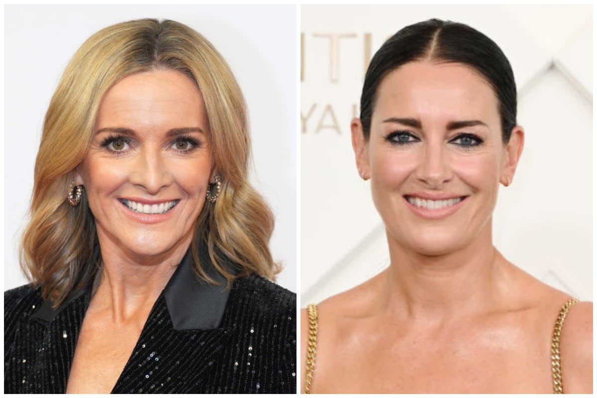 Gabby Logan has described how she and Kirsty Gallacher were in a car crash  (Getty)