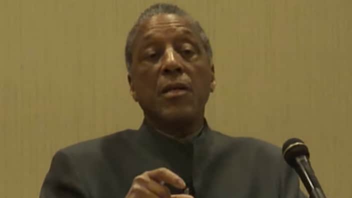 Dr. James Turner, shown speaking at a 2011 conference, pioneered Africana Studies at Cornell University and was a founding member of the lobbying organization TransAfrica. (Photo: Screenshot/YouTube.com)