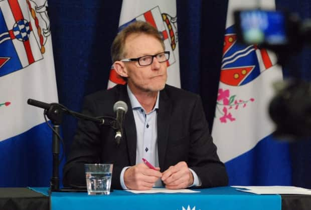 Yukon Chief Medical Officer Dr. Brendan Hanley at a COVID-19 update in Whitehorse in September 2020. There were 78 active cases of COVID-19 in the territory as of Friday. (Philippe Morin/CBC - image credit)