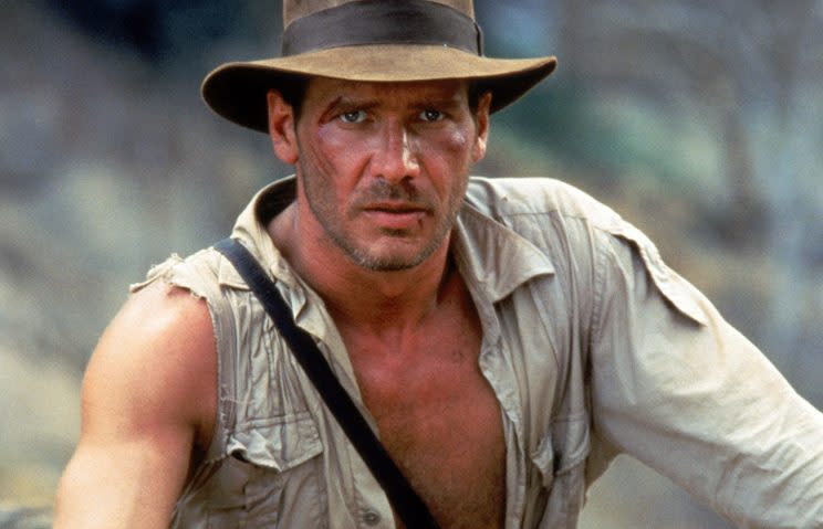 INDIANA JONES AND THE TEMPLE OF DOOM, Harrison Ford as Indiana Jones, 1984. ©Paramount/courtesy Everett Collection