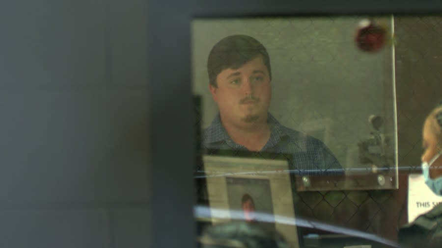 Former Marlboro County Sheriff’s Deputy Andrew Cook was booked into the county jail a week after his and Sheriff Charles Lemon’s Dec. 14, 2021 indictments stemming from a jailhouse inmate tasing on May 3, 2020. (WJZY Photo/Jody Barr)