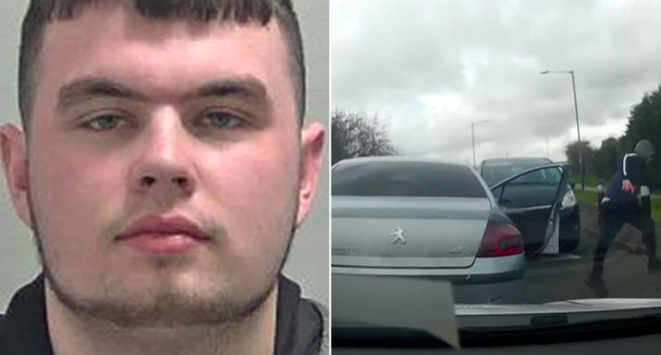 Callum Taylor sped off after officers spotted his silver Peugeot and tried to carry out a routine stop. (SWNS)