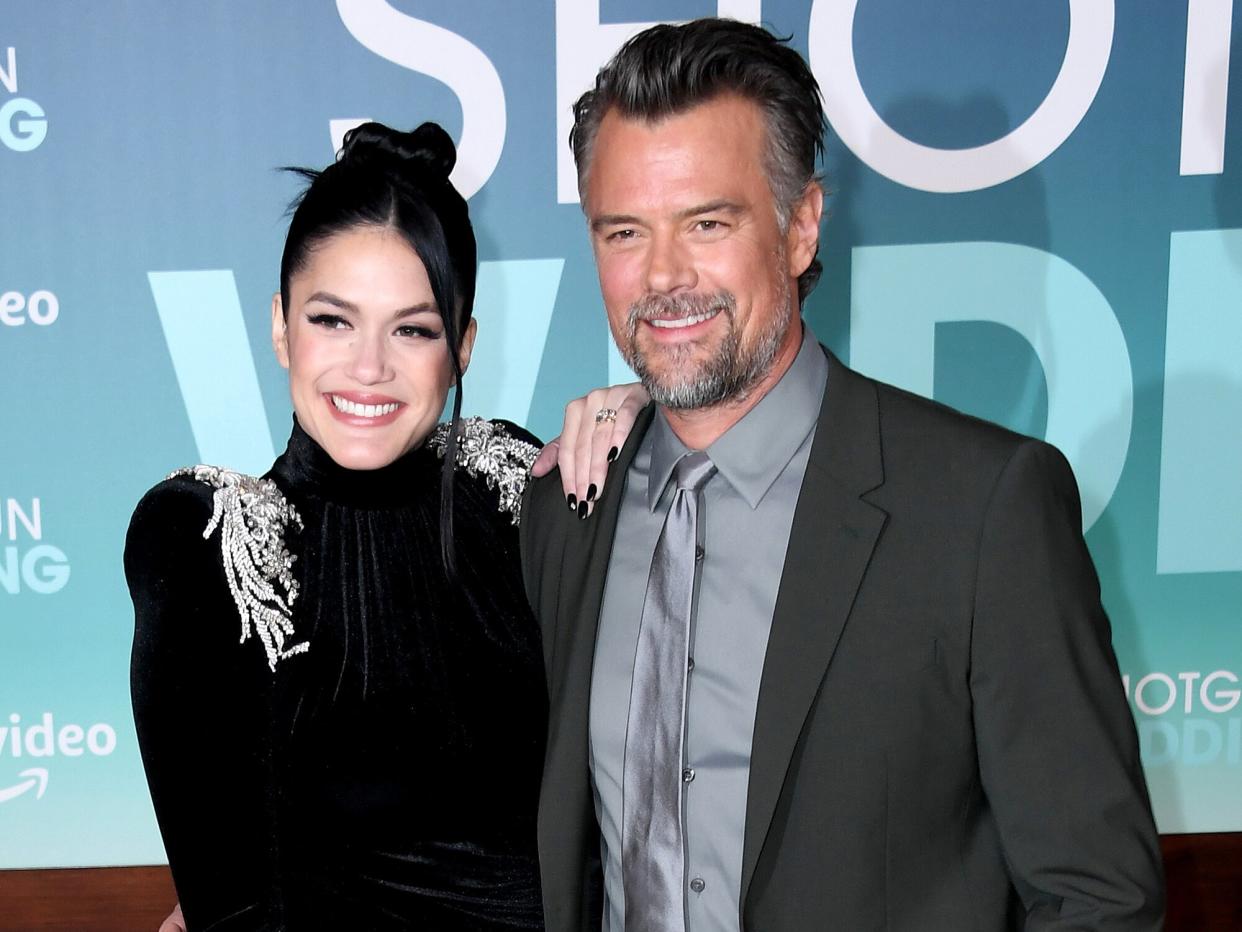 Audra Mari and Josh Duhamel attend the Los Angeles premiere of Prime Video's 