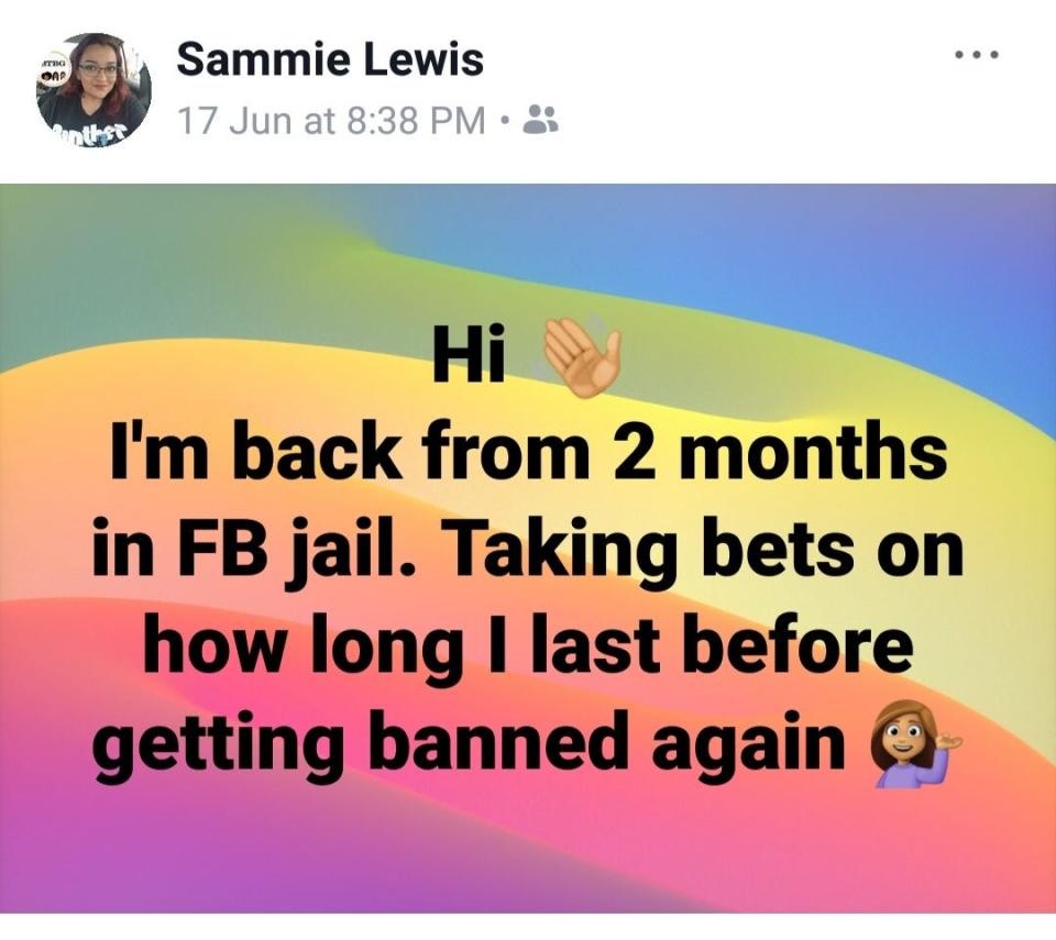 Samreen "Sammie" Lewis and Erica Morales, two activists of color, say their Facebook page, Three Token Brown Girls, has been deleted three times, once just for the logo, and they each have been personally banned repeatedly.