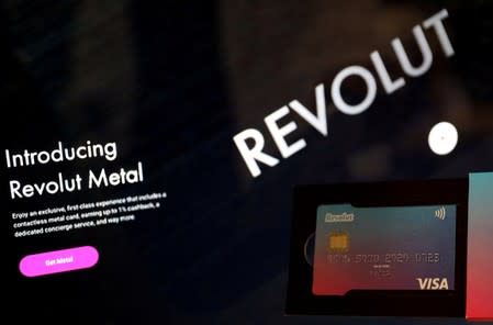 FILE PHOTO: An illustration picture shows a Revolut bank card