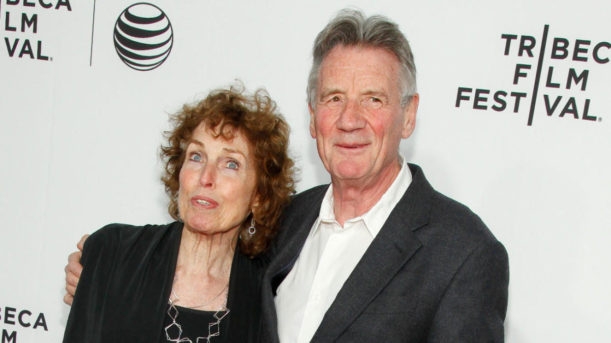 Helen Gibbins, left, and Michael Palin in 2015. (Photo by Andy Kropa/Invision/AP)

