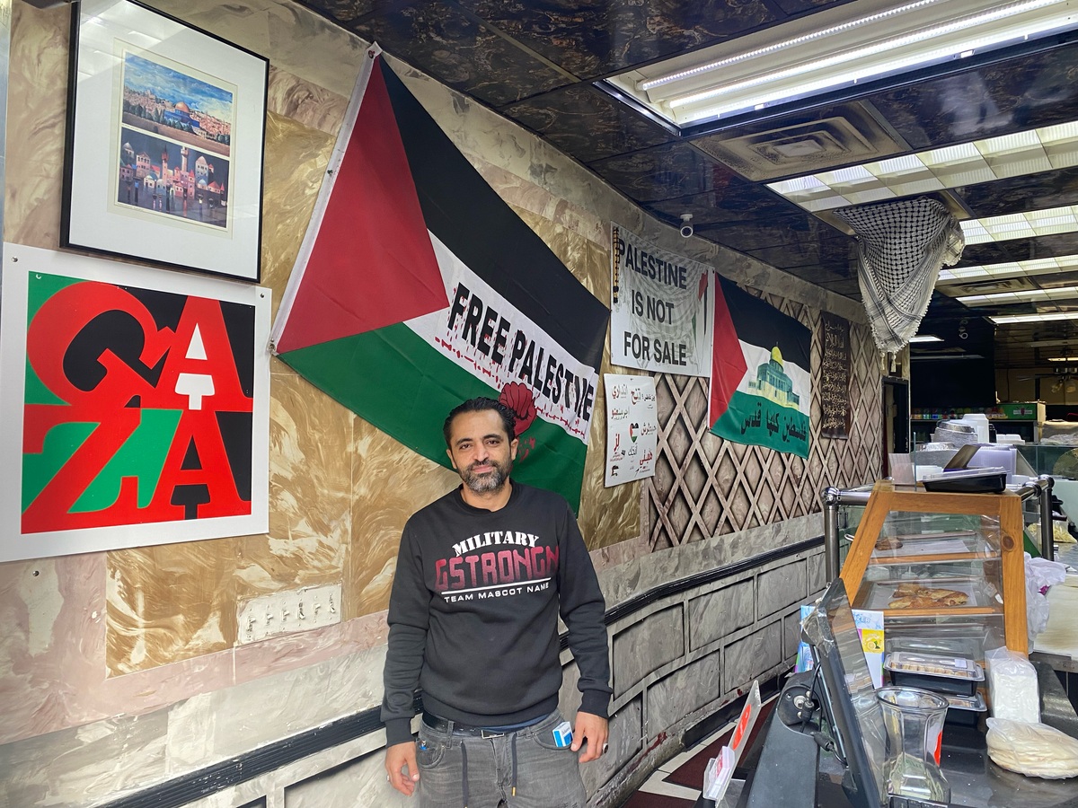 Mahmoud Kasem, the owner of the Al Aqsa bakery and restaurant in Bay Ridge, Brooklyn, says he fears for his sons’ safety after a 6-year-old Palestinian-American boy was murdered (Bevan Hurley)