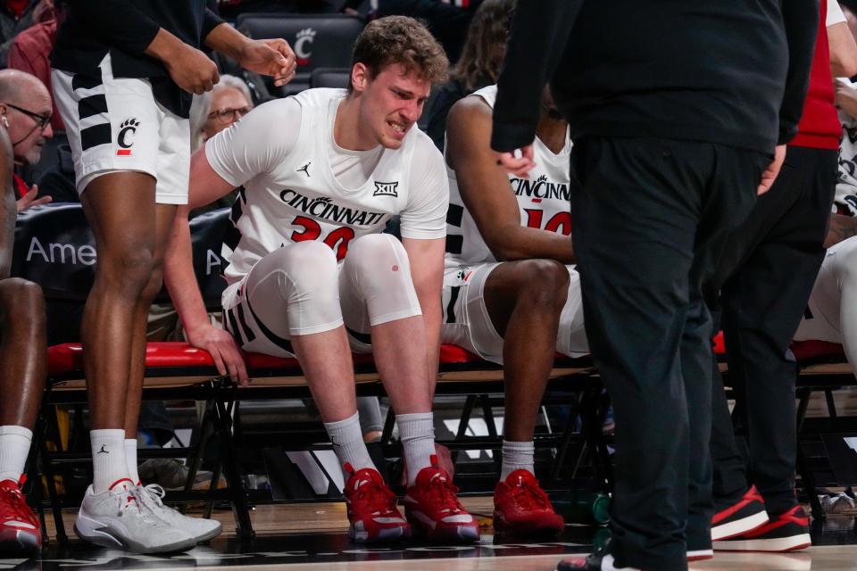 Along with Dan Skillings Jr. being out, UC's Viktor Lakhin rolled his ankle in the Kansas State win. The Bearcats hope he's able to go Tuesday in Oklahoma.