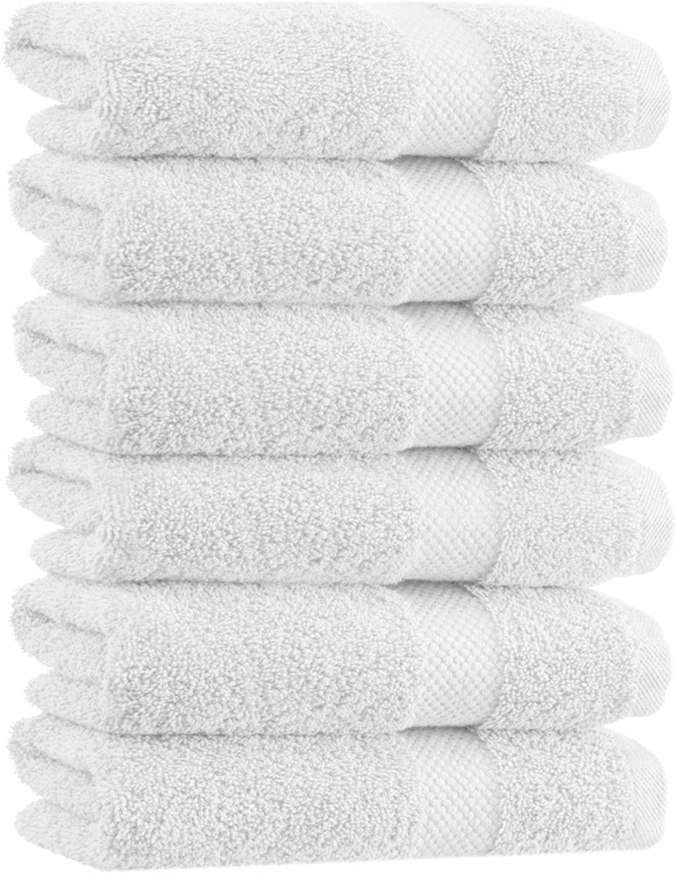 Luxury Egyptian Cotton White Hand Towels