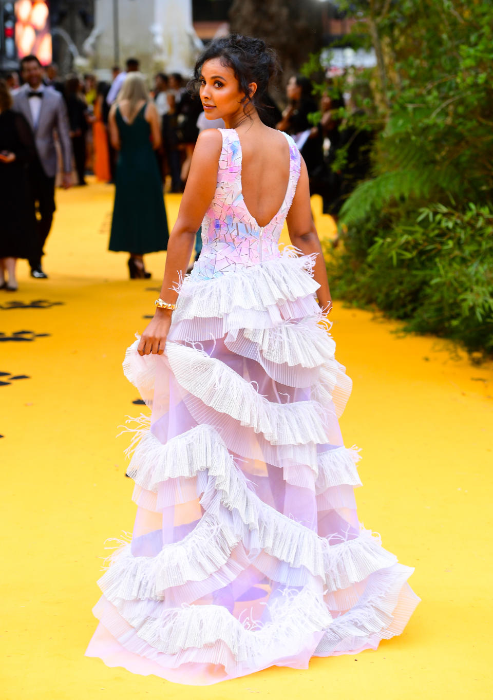 Maya Jama attending Disney's The Lion King European Premiere held in Leicester Square, London.