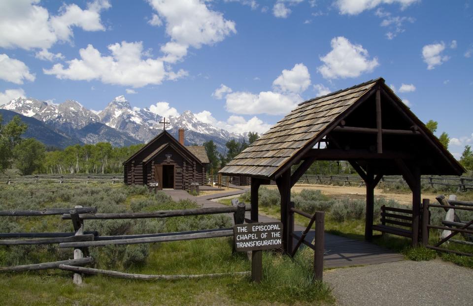 Saint John’s Episcopal Church Chapel of the Transfiguration (Moose, Wyoming)
Is there anything more charming than a steeple tucked into nature? Chapel of the Transfiguration is within Grand Teton National Park and constructed from logs, built in 1925. Holy Communion is on Sundays but only during the summer and seats just 65 people.