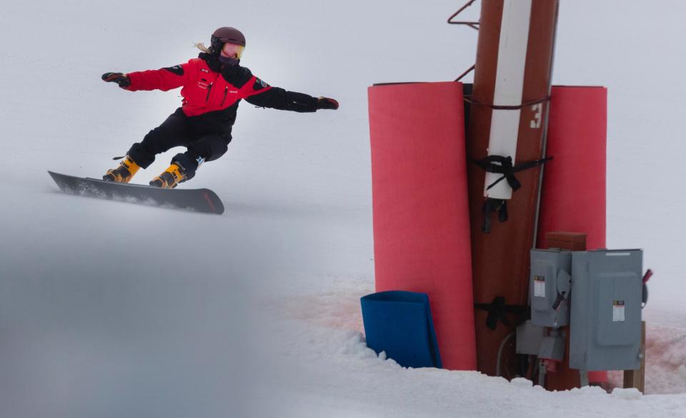 With the help of snowmaking technology, skiers and snowboarders flocked to the runs at Little Switzerland Ski Area Thursday, Dec. 24, 2020 in Slinger, Wis.