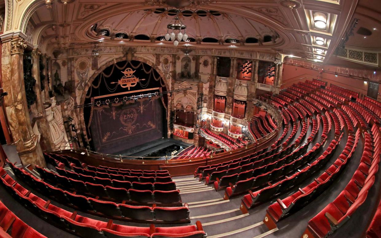 An empty Coliseum theatre in London; arts figures are worried that the entire sector faces ruin - Chris Jackson