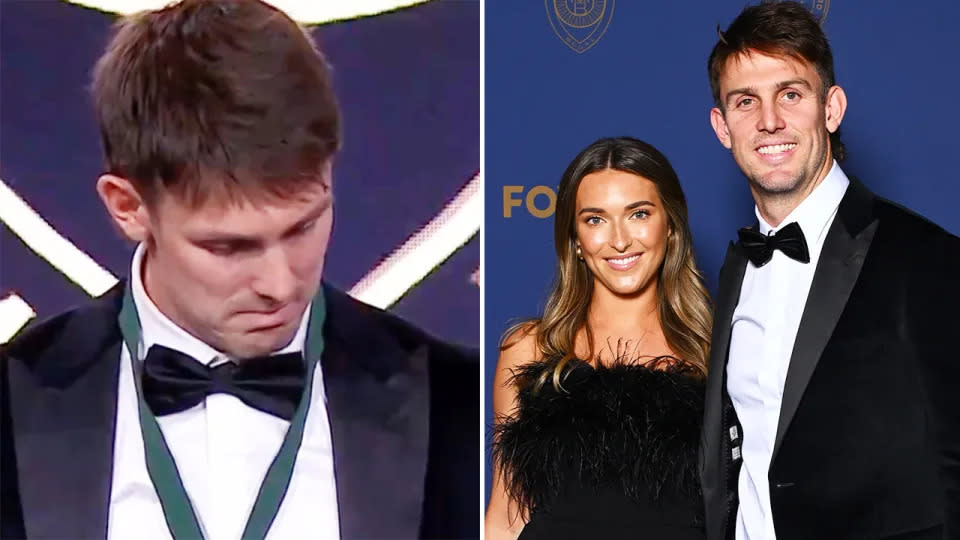 Seen here, Aussie cricket star Mitch Marsh and his wife Greta.