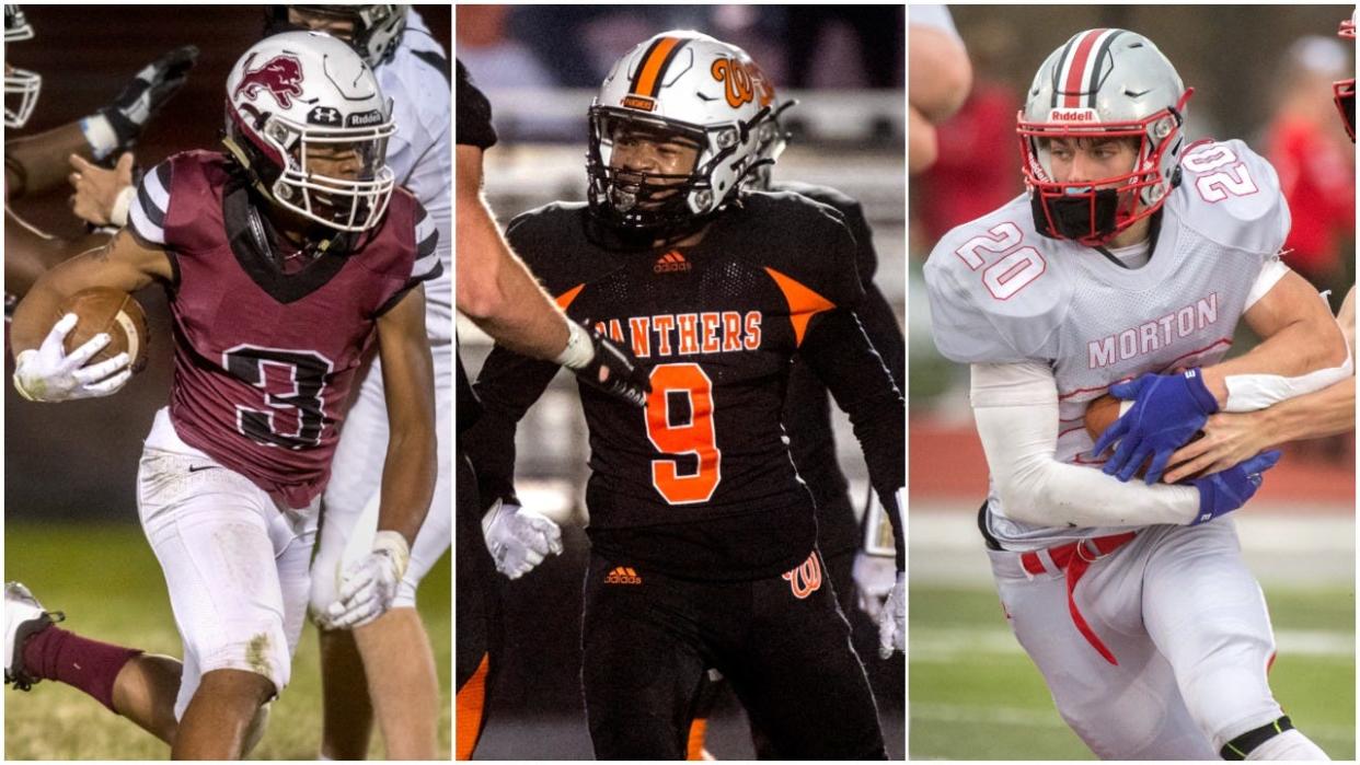 Peoria High's Eddie Clark, left, Washington's Drew Lewis, middle, and Morton's Seth Glatz were big parts of what their teams did in the spring 2021 season.