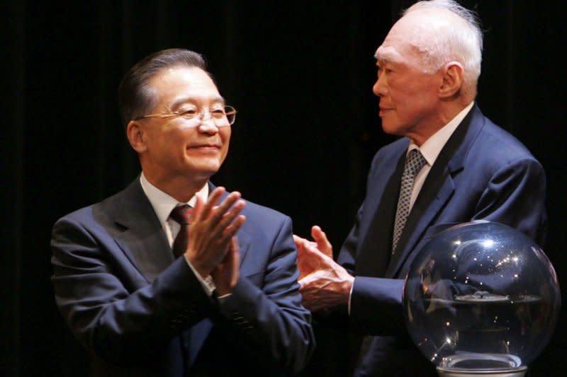 李光耀與中國前總理溫家寶