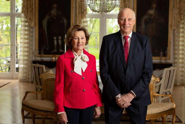 ERIK EDLAND/NTB SCANPIX/AFP via Getty Queen Sonja and King Harald