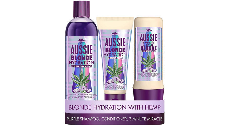 Aussie Blonde Hydration Purple shampoo and Hair Conditioner Set 